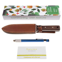 1 x RAW Customer Returns CIELCERA Hori Hori Garden knife with sharpening rod, ideal for digging in the garden and landscaping weeding instrument, stainless steel blade with protective hand guard - RRP €29.0