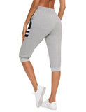 1 x RAW Customer Returns Terecey Women s 3 4 Sports Pants, Women s Summer Short Knee-Length Pants, Women s Summer Cotton Sports Pants with Pockets, Lightweight Women s Summer Tracksuit Pants for Fitness, Jogging - Gray M - RRP €23.16