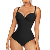 1 x RAW Customer Returns Bingrong Women s Shapewear Figure-Shaping Tummy Control Strong Shaping Body Shaper Waist Shaper Bodysuit M, Black  - RRP €28.49