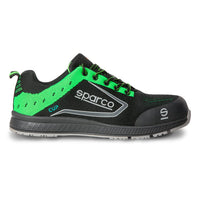 1 x RAW Customer Returns Sparco Cup S1P Adelaide Lightweight Safety Shoes Black Green Size 40 - RRP €67.24