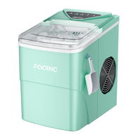 1 x RAW Customer Returns Ice Machine,FOOING Ice Making Machine,6 Minutes Ice Making,15KG 24H,Domestic Ice Cube Machine,Silver - RRP €100.84