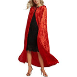 1 x RAW Customer Returns Winwild Red Velvet Cloak with Hood, 170CM Halloween Cape Vampire Costume Women Men Adult for Carnival Cosplay Costume XL, Red  - RRP €17.83