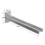 1 x RAW Customer Returns Qiannhee towel holder without drilling 40cm self-adhesive towel rail stainless steel SUS304 double towel holder silver 2 arms brushed wall-mounted towel holder for bathroom, kitchen, etc. - RRP €25.98