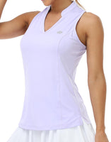 1 x Brand New AjezMax Women s Sports Tennis Tank Tops Racerback Sleeveless Running Shirt Top Quick Drying Yoga Tank Top Fitness Top Light Purple XL - RRP €27.6