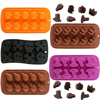 1 x Brand New ZOOMPIL Halloween Baking Molds Silicone, Chocolate Silicone Mold, Skull Pumpkin Wizard Hat Bat Bone Silicone Mold for DIY Halloween Chocolate, Candy, Jelly - RRP €20.4