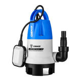 1 x RAW Customer Returns DEKO Portable Submersible Pump 400W 8000L H Clean Dirty Water Pump Pool Garden Bath Pond Drain with Float Switch and 10m Long Cable Blue - RRP €44.26