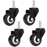 14 x RAW Customer Returns M8x25mm 4 pieces load-bearing 240kg PU rotating caster trolley furniture caster replacement without brake casters  - RRP €362.46