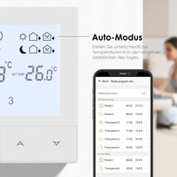 1 x RAW Customer Returns Programmable wifi thermostat for gas boiler heating, Tuya smart life intelligent weekly programmable chronothermostat, Integrated room thermostat compatible with alxe - RRP €42.99