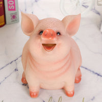 1 x RAW Customer Returns Piggy Bank Cute Pig Shaped Coin Money Box Cash Savings Container Resin Savings Container Money Pig Household Decoration Money Coin Bank Gift for Children Boys Girls S  - RRP €15.89