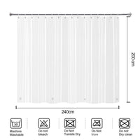 1 x RAW Customer Returns YISURE Transparent Shower Curtain 240x200, Waterproof Transparent Shower Curtain with Magnetic Hem, Extra Width 240 x Height 200cm - RRP €17.99