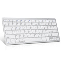 2 x RAW Customer Returns SenGBIRCH Italian Bluetooth Keyboard, Lightweight Portable Wireless for Apple iPhone, iPad, Samsung, Huawei, iOS, Android, Windows and Any Bluetooth Enabled Device, Bluetooth Keyboard White  - RRP €37.36