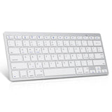 2 x RAW Customer Returns SenGBIRCH Italian Bluetooth Keyboard, Lightweight Portable Wireless for Apple iPhone, iPad, Samsung, Huawei, iOS, Android, Windows and Any Bluetooth Enabled Device, Bluetooth Keyboard White  - RRP €37.36