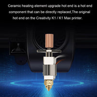 1 x RAW Customer Returns HzdaDeve Ceramic Hotend for Creality K1 K1 Max Ender 3 V3 KE Heater Block Hot End Kit High Thermal Conductivity Print Head Heating Block High Temperature Heater Cartridge Thermistor 3D Printer Accessories - RRP €31.99