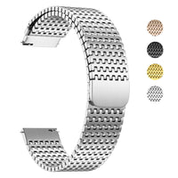 1 x RAW Customer Returns Fullmosa watch strap 20mm stainless steel smartwatch replacement strap for Samsung Galaxy Watch 6 5 4 40mm 44mm Huawei GT 3 42mm Garmin Vivoactive 3, watch band with magnetic clasp metal, silver 20mm - RRP €23.99