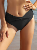 1 x RAW Customer Returns SHEKINI Women s Bikini Bottoms Retro Ruched Tummy Control Classic Black Swimming Trunks Beach Pants Large Sizes for Women XXL, Black  - RRP €28.1