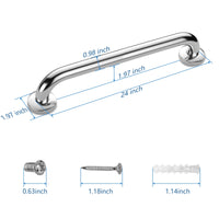 2 x Brand New 2 pieces grab bar shower, grab bar stainless steel, bathtub handle, shower handle, grab bars bathroom for seniors and children 30 cm - RRP €30.82