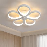 1 x RAW Customer Returns Modern LED Ceiling Light, 30W 3375LM Modern Ceiling Light, White Creative Flower Shape Ceiling Lighting Made of Silicone, Indoor Ceiling Lamps for Balconies, Hallway, Living Room, Bedroom, Kitchen, 3000K Warm White  - RRP €19.34