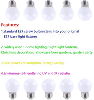 1 x RAW Customer Returns Aiwerttes E27 LED light bulb, colored light bulb, 2W LED golf ball light bulb, 20W light bulb Equilavent, AC220-240V, 200 lumens, 6500K cool white Edison screw bulb, not dimmable, 10 packs - RRP €13.99