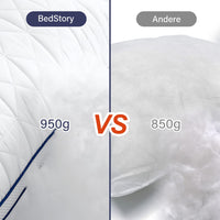 1 x RAW Customer Returns BedStory pillow 40x80, set of 2 pillows 40x80, 2x950g microfiber sleeping pillows, breathable and washable bed pillows for allergy sufferers and side sleepers, soft, firm and supportive - RRP €56.99