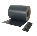 1 x RAW Customer Returns NAIMORUI PVC Privacy Film Privacy Strips Garden Privacy Fence Including 20 x Fastening Clips 450g m - Double Rod Mats for Garden Fence - 19cm 35m Anthracite  - RRP €26.21