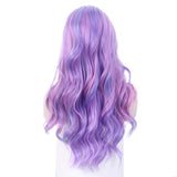 1 x RAW Customer Returns STfantasy Purple Ombre Pink Women Wigs Long Straight Layer Synthetic Hair for Girls Ladies Female Cosplay Anime Costume Party Carnival G436  - RRP €29.09