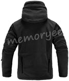 1 x RAW Customer Returns Memoryee Men s Military Fleece Outdoor Jacket Tactical Windproof with Hood Hoodies Black XL - RRP €45.88