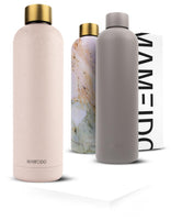 1 x RAW Customer Returns MAMEIDO stainless steel drinking bottle 750ml, 500ml 1l - leak-proof thermos flask, suitable for carbonated drinks, BPA free, insulated bottle 12h hot 24h cold Crystal Rose, 0.75l  - RRP €29.99