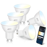 1 x RAW Customer Returns Aigostar Alexa Light Bulb GU10 SL2 Smart Lamp 6 W WLAN Lamp LED 2700-6500 K Dimmable, App Control Compatible with Alexa Google Home, No Hub Required, 5 Pieces. - RRP €38.4