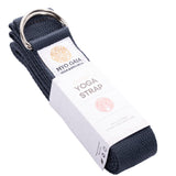 13 x Brand New MYO GAIA Durable cotton yoga strap in size 250x3.8cm, versatile yoga accessory for stretching and fitness, with a metal sliding buckle. Dark gray  - RRP €144.17