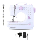 1 x RAW Customer Returns Portable Sewing Machine with 2 Speeds and 12 Stitches, Foot Pedal, 2 Spools, Replacement Needle, Thread Cutter and Work Light, Corded Operation or AA Batteries not included . - RRP €68.27