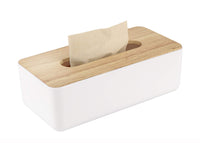 1 x RAW Customer Returns Wooden tissue box, 26x13x9cm tissue dispenser, practical tissue box, rectangular tissue box for standard - RRP €14.36