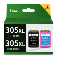 1 x RAW Customer Returns Foiset printer cartridges HP 305 replacement cartridges for HP 305 printer cartridges hp 305 xl for DeskJet 2700 2720 2710 Plus 4100 4120 4110 Envy 6000 6010 6022 6032 Envy Pro 6430 6420 6452 for 305 xl cartridges HP - RRP €31.25