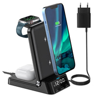 1 x RAW Customer Returns OOPSCOOL charging station Apple Watch and iPhone, charger for iPhone charging station wireless charger foldable, compatible with iPhone 15 14 13 12, Apple Watch 7 6 5 4 3 2 AirPods 3 2 inductive charging station - RRP €34.06