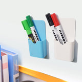 2 x Brand New White Magnetic Marker Holder Pen Holder Magnetic Magnetic Pen Holder Magnetic Marker Holder Whiteboard Pen Holder for Home, Fridge, Classroom, Office, School, Pack of 4 - RRP €25.38