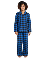 1 x RAW Customer Returns LAPASA Women s Cotton Flannel Pajama Set L113 XS Black Blue XL Black Blue - RRP €29.75