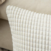 1 x RAW Customer Returns MIULEE Set of 2 Corduroy Soft Solid Decorative Square Throw Pillow Covers Set Cushion Case for Sofa Bedroom 18 x 18 inch 45 x 45 cm, White - RRP €19.99