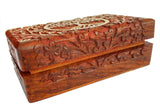 1 x RAW Customer Returns Ajuny wooden box with tree of life motif, handmade 20.3 x 12.7 x 6.3 cm - RRP €25.28