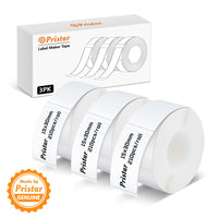 1 x RAW Customer Returns Pristar P15 Labels, 3 Rolls 15 mm 30 mm Self-Adhesive Thermal Ribbon Labels, Compatible with P15 Label Printer, Suitable for Home, Office, School, Warehouse Organization, White, 210 Labels Roll - RRP €17.09