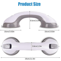 1 x RAW Customer Returns UNINGYI Suction Cup Handle, Shower Handles for Seniors, Shower Suction Cup Handles, Shower Stall Handle, Bathtub Handle Without Holes, Adhesive Handles for Seniors, 30cm Grey  - RRP €13.81