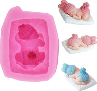 1 x RAW Customer Returns Baby Silicone Mold Baby Silicone Cake Baby Silicone Fondant Mold Baby DIY Silicone Mold 3D Sleeping Baby DIY Soap Molds for Fondant Decoration Cake Dough Cake Design Candy - RRP €11.65