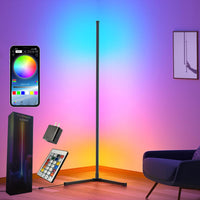 5 x RAW Customer Returns Sotipevs LED floor lamp Smart, 153 cm floor lamp dimmable, music sync, DIY mode, corner lamp RGB with remote control and APP, floor lamp for living room, bedroom, gaming room - RRP €284.95