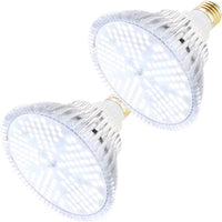 1 x RAW Customer Returns MILYN 100W 2-Pack LED Plant Lamp E27 White Full Spectrum Grow Light for Fast, Healthy Plant Growth Ideal for Garden, Greenhouse, Houseplants, Seedlings, Vegetables Flowers - RRP €46.99