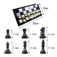 27 x Brand New xunfu chess game for children, travel chess magnetic, foldable chess board chess set, chess sets junior, black and white 20x20cm - RRP €278.91