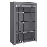 1 x RAW Customer Returns SONGMICS Wardrobe, Fabric Wardrobe, 6 Shelves, Various Assembly Options, 105 x 45 x 168 cm, for Bedroom, Dressing Room, Grey RYG085G02 - RRP €36.99