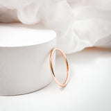 1 x RAW Customer Returns Mary Jules ring rose gold women 925 sterling silver, stacking ring rose gold plated, simple, fine women s ring, engagement ring, wedding rings gold, made of recycled silver, size 56 - RRP €30.2