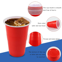 9 x Brand New Darryy plastic cups, 50 pieces 16 oz party cups plastic, 473 ml party cups, cups plastic reusable, beer pong cups reusable, for parties, birthday parties, festivals - RRP €72.45