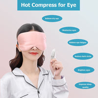 1 x RAW Customer Returns Heated Eye Mask for Dry Eyes, PJYU Warming Eye Mask Electric Mask for Treating Blepharitis, Swollen Eyes, Styes, Dark Circles and MDG Pink  - RRP €29.21