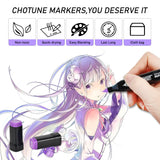 1 x RAW Customer Returns CHOTUNE Alcohol Marker Set, 168 Colors Soft Brush and Fine Double Tip Sketch Drawing Markers, Easy Blending for Sketching and Illustrating with Black Handbag and Base - RRP €52.98