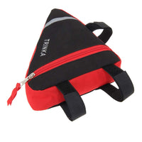 2 x RAW Customer Returns Aiqeer 2 Pieces Bicycle Triangle Bag, Bike Front Frame Triangle, Waterproof Nylon, with Reflective Strip Red Black  - RRP €18.76