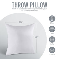 1 x RAW Customer Returns Utopia Bedding set of 2 pillow fillings 50 x 50 cm, inner cushion filling pillow head cushion sofa cushion white  - RRP €19.15